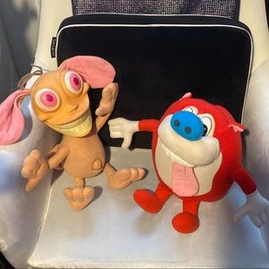 Vintage Ren & Stimpy Plush Dolls from 1992